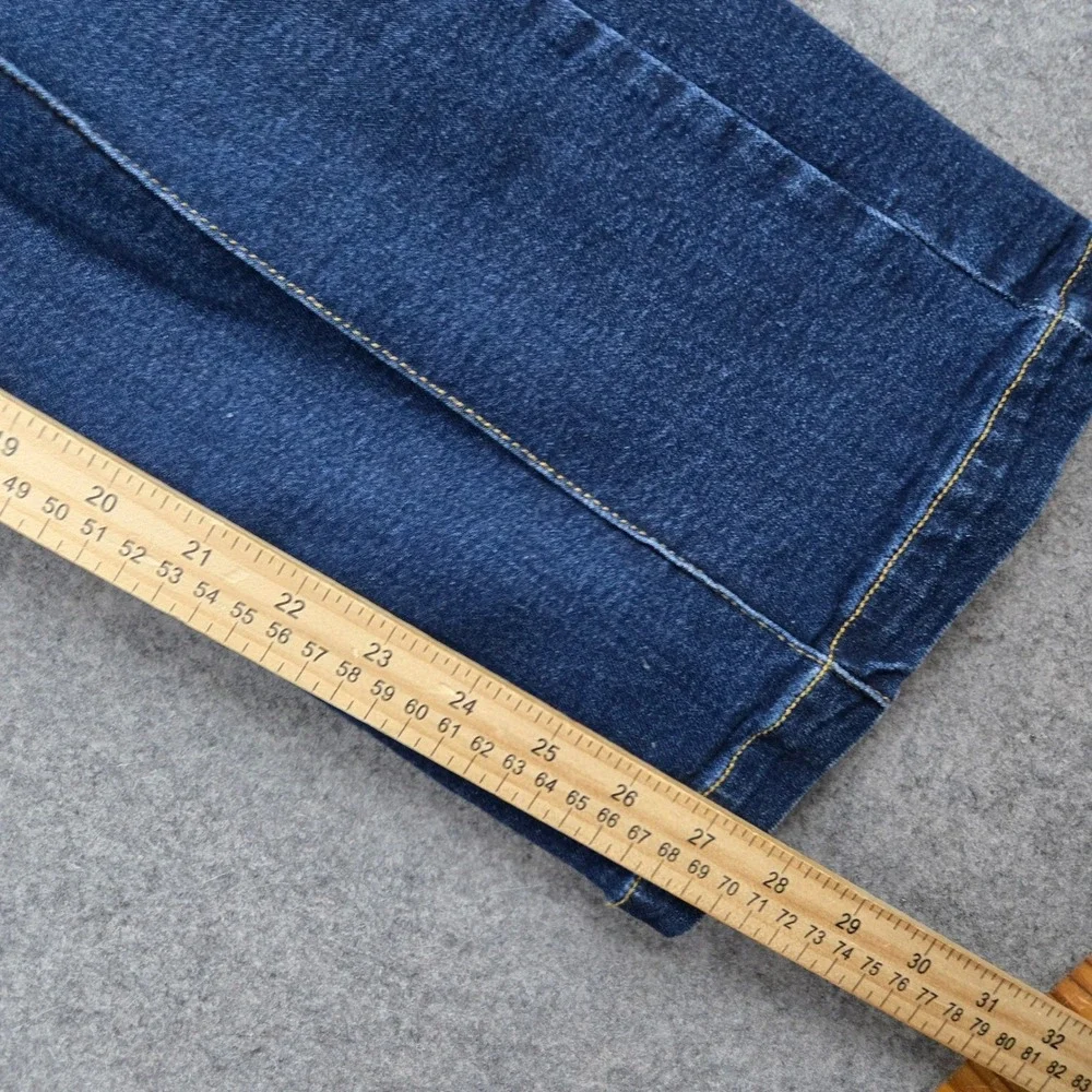 Avec Les Filles Flare Jeans Womens 26 Blue High Rise Front Seam Chic Boho 70s